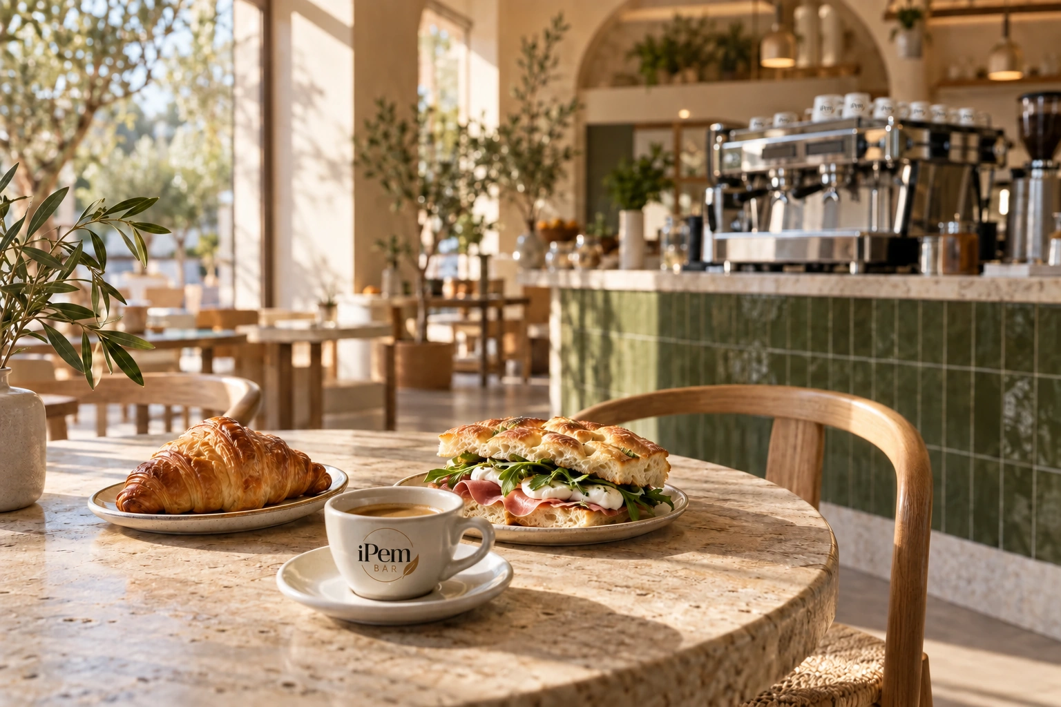 Atmosfera luminosa e accogliente di un bistrot italiano